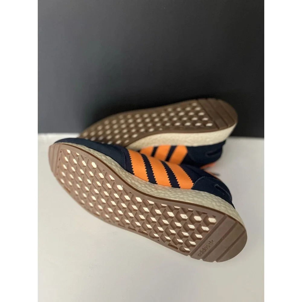ADIDAS I-5923 B37919 Navy Orange Suede Sneakers Men's Size 8 Retro Boost Athlet